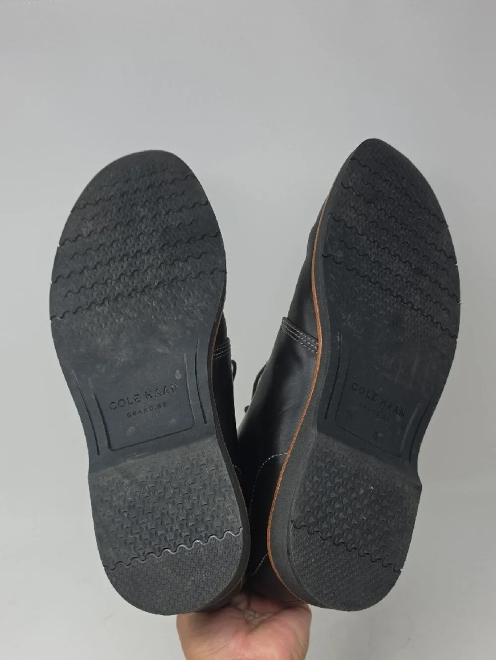 Cole Haan Chukka Boots Men's Black Leather Lace-Up Ankle Round Toe Size 12M